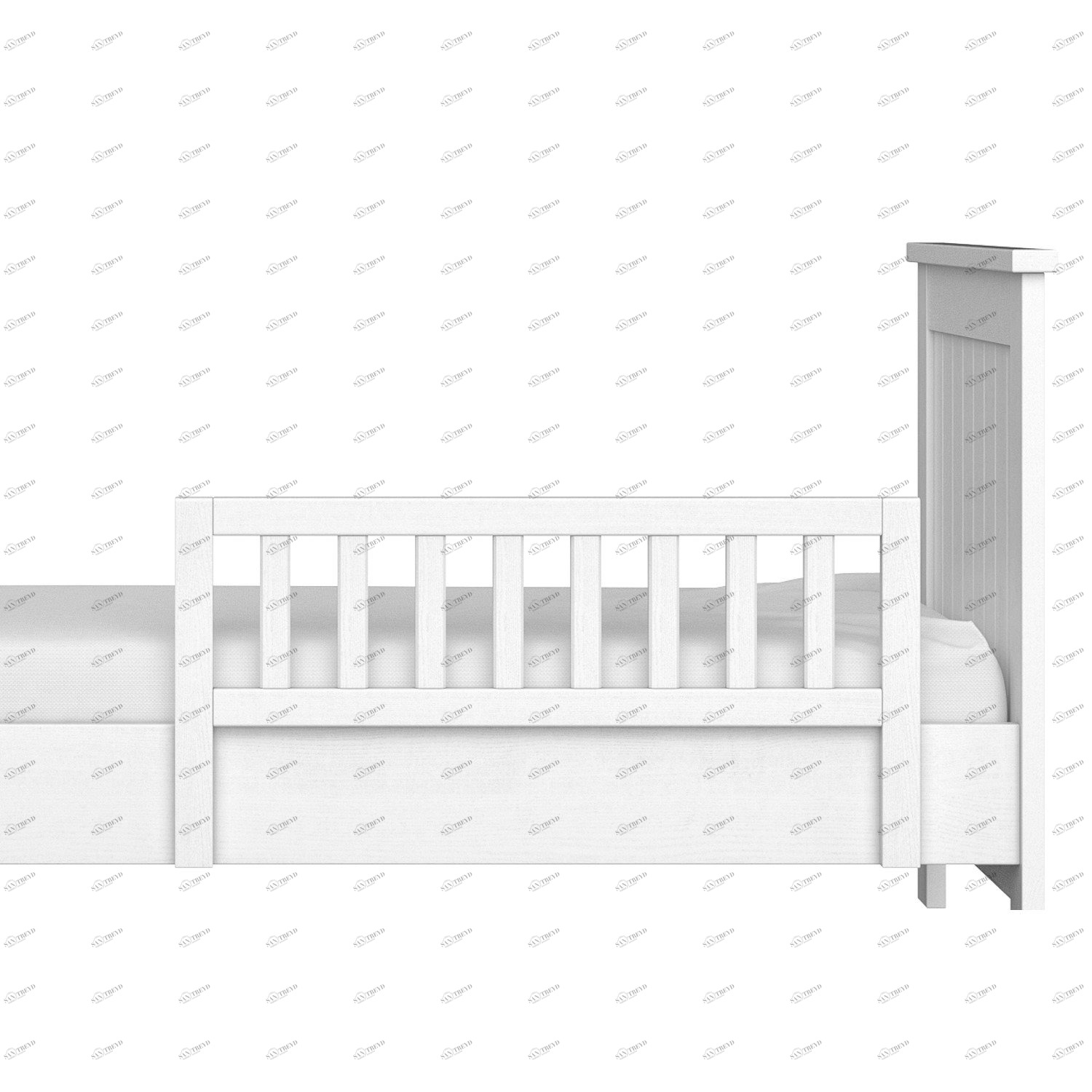 Бортик для кроватки белый Wood ELLIPSE ELLIPSE WOOD 00-3951282 Белый Santreyd 