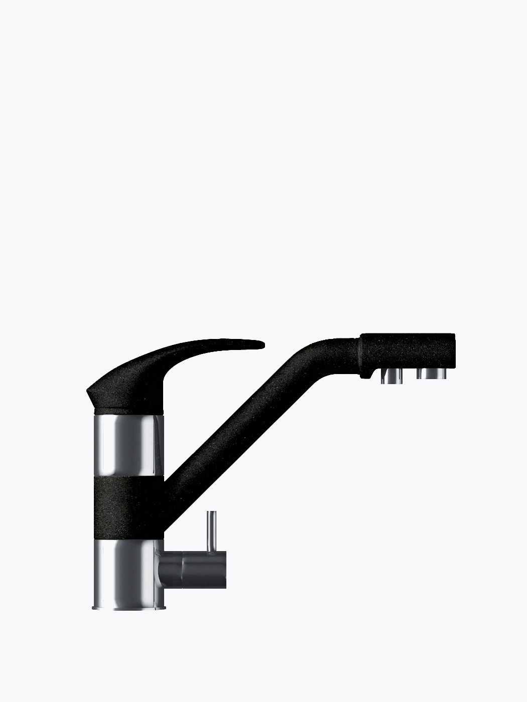 694319 Смеситель кухонный "Дуо" в тон мойки Polygran 