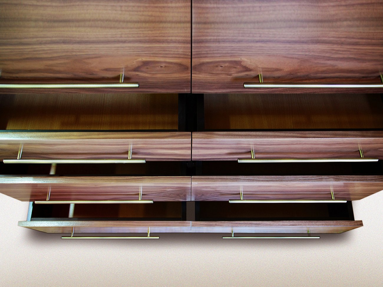 Шкаф платяной двухстворчатый с 6 ящиками американский орех Impala ACWD IMPALA 00-3981938 Коричневый  - Вид №2