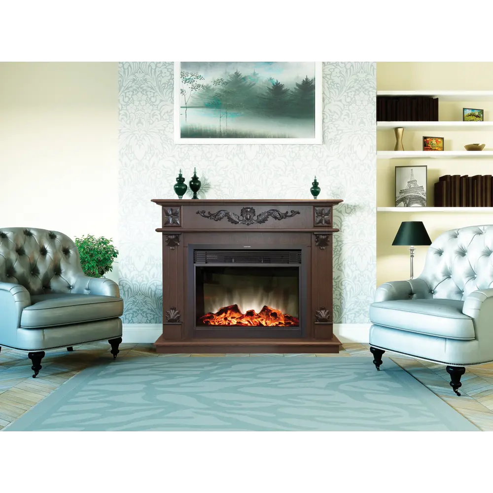 REALFLAME Philadelphia 26 - Портал для электрокамина венге/белый 17116368 STLM-0007528 - Вид №15