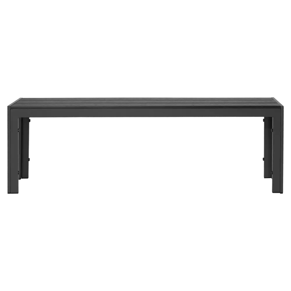 Скамья садовая BEGINIA Lyra 132x29.5x43 см алюминий серый STLM-2170170 - Вид №4