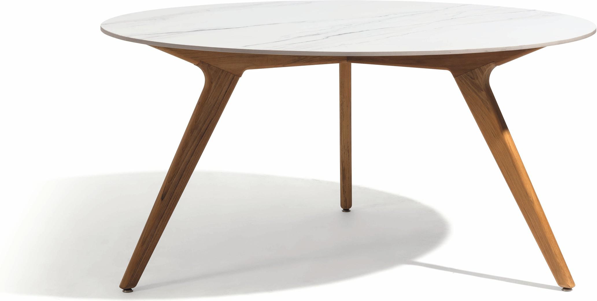 MNST974 Обеденный стол teak ⌀148см Manutti Torsa