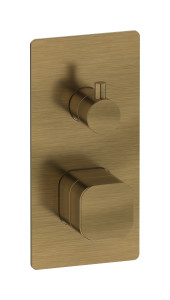 Комплект внешних частей для настенного прогрессивного смесителя на 3 потребителя. WE ARE IB eo312mb_1 Modern Bronze Elio