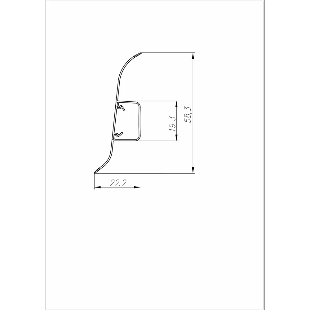 Плинтус напольный ПВХ цвет дуб мадура 220x23x58 мм 89348889 STLM-2141889 Santreyd  - Вид №3