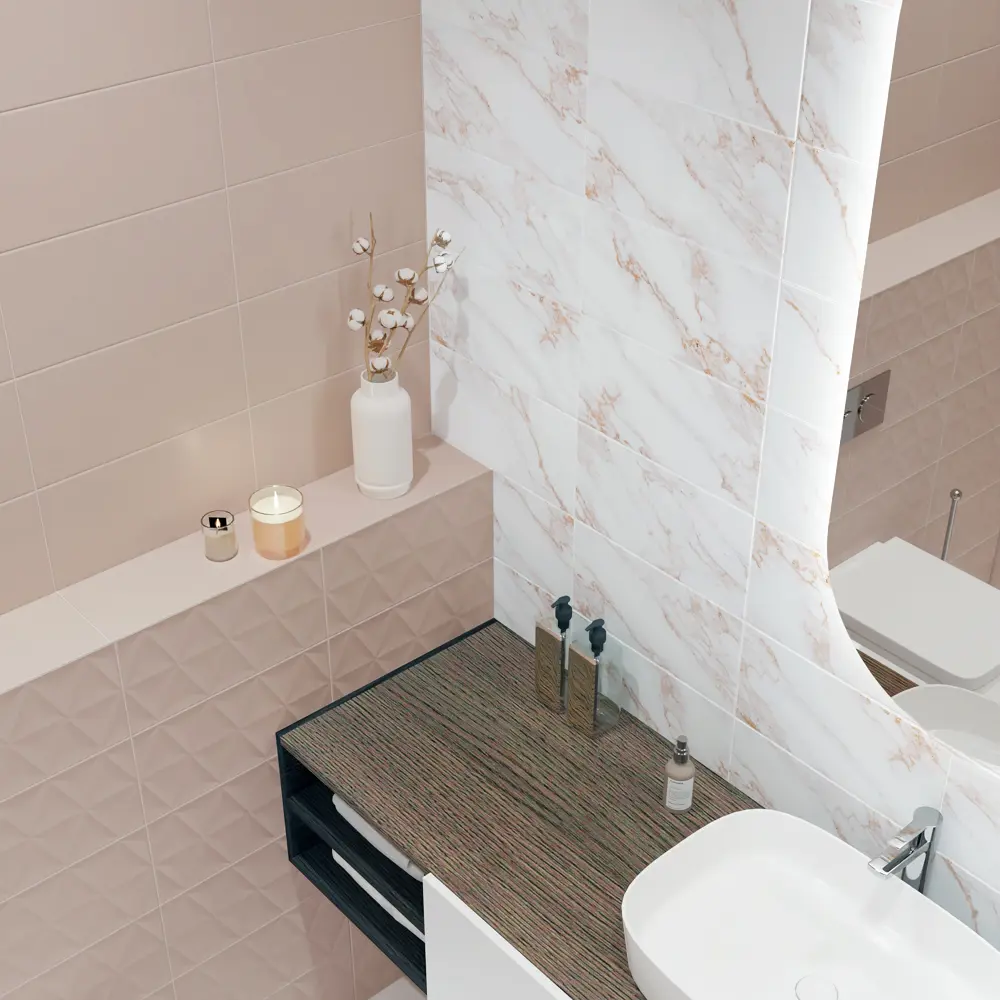 Плитка настенная Mersey Monor A0554C14102 20x40 см 1.6 м² матовая цвет розовый Santreyd STLM-2142925 - Вид №5