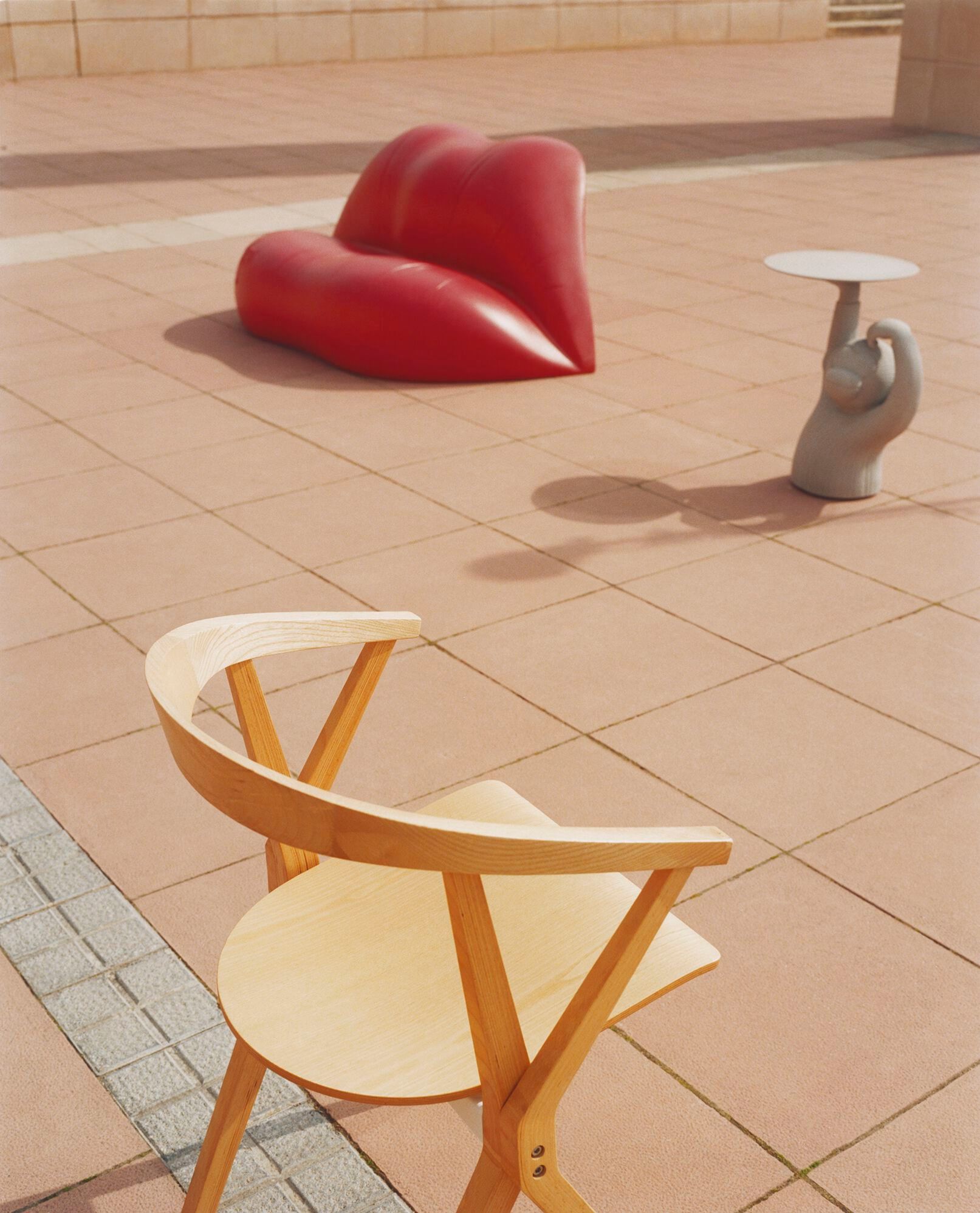 Деревянный складной стул с подлокотниками со встроенной подушкой BD Barcelona CHAIR B ARCH-00093134 - Вид №5