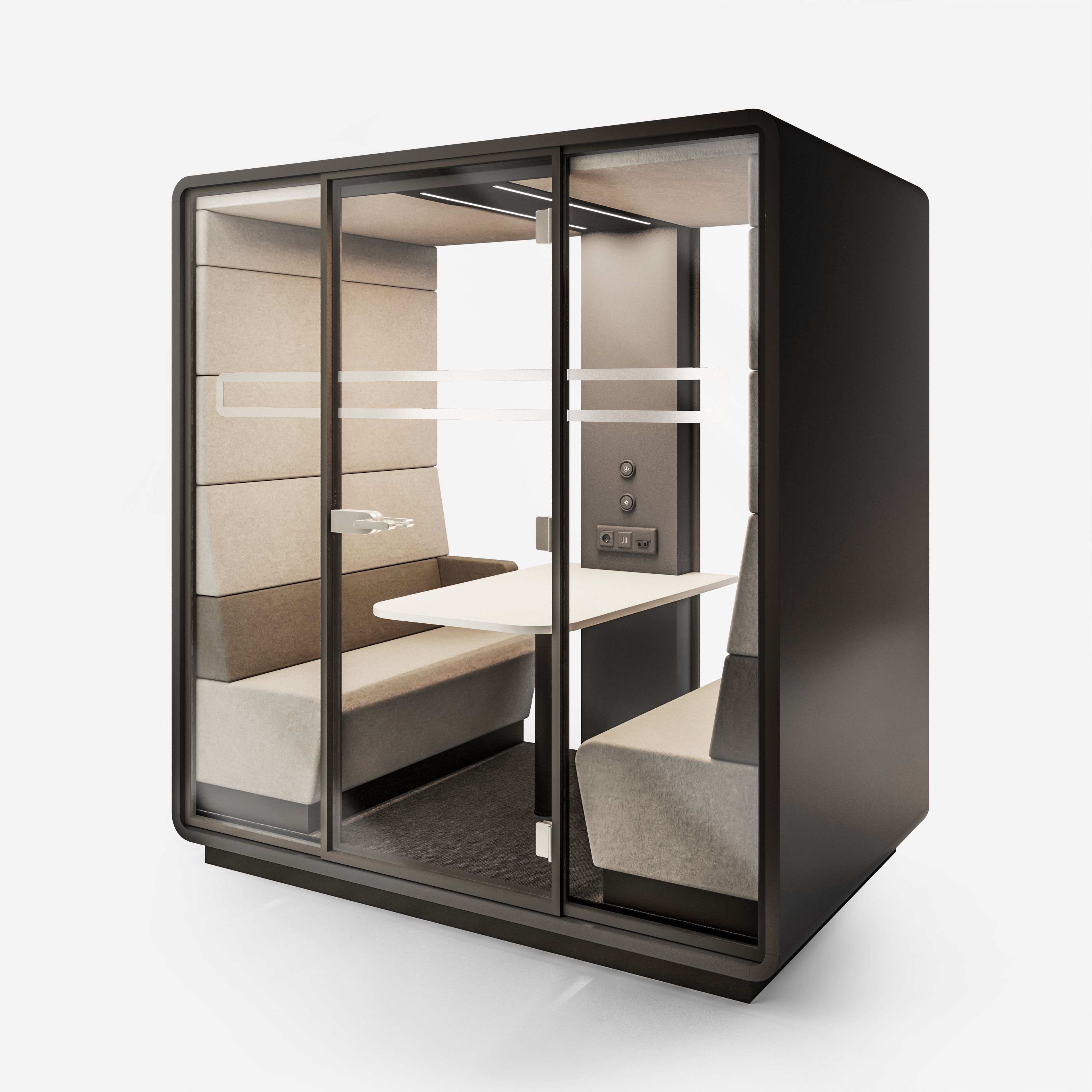 Многосторонняя акустическая офисная кабина со встроенным освещением Mikomax Smart Office Hushoffice ARCH-00086277 - Вид №33