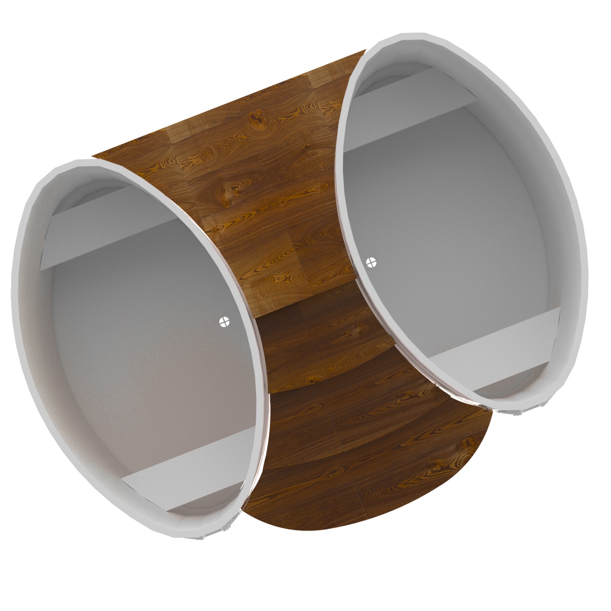 2337 Подиум на 2 купели 0,8х1,42 СЛ морёный Alyarus  - Вид №2