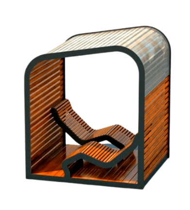 14422 ТЕРРА шезлонг 01, беседка парковая LAB.Space  - Вид №2