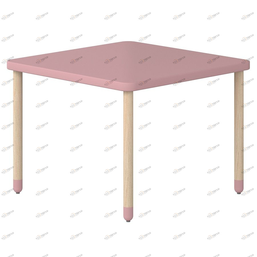 Стол Flexa Play, розовый, 48х65х65 см 825012669