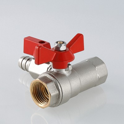 VT.248.N.04 Кран шаровой с обратным клапаном и дренажом Valtec 1/2"  - Вид №3