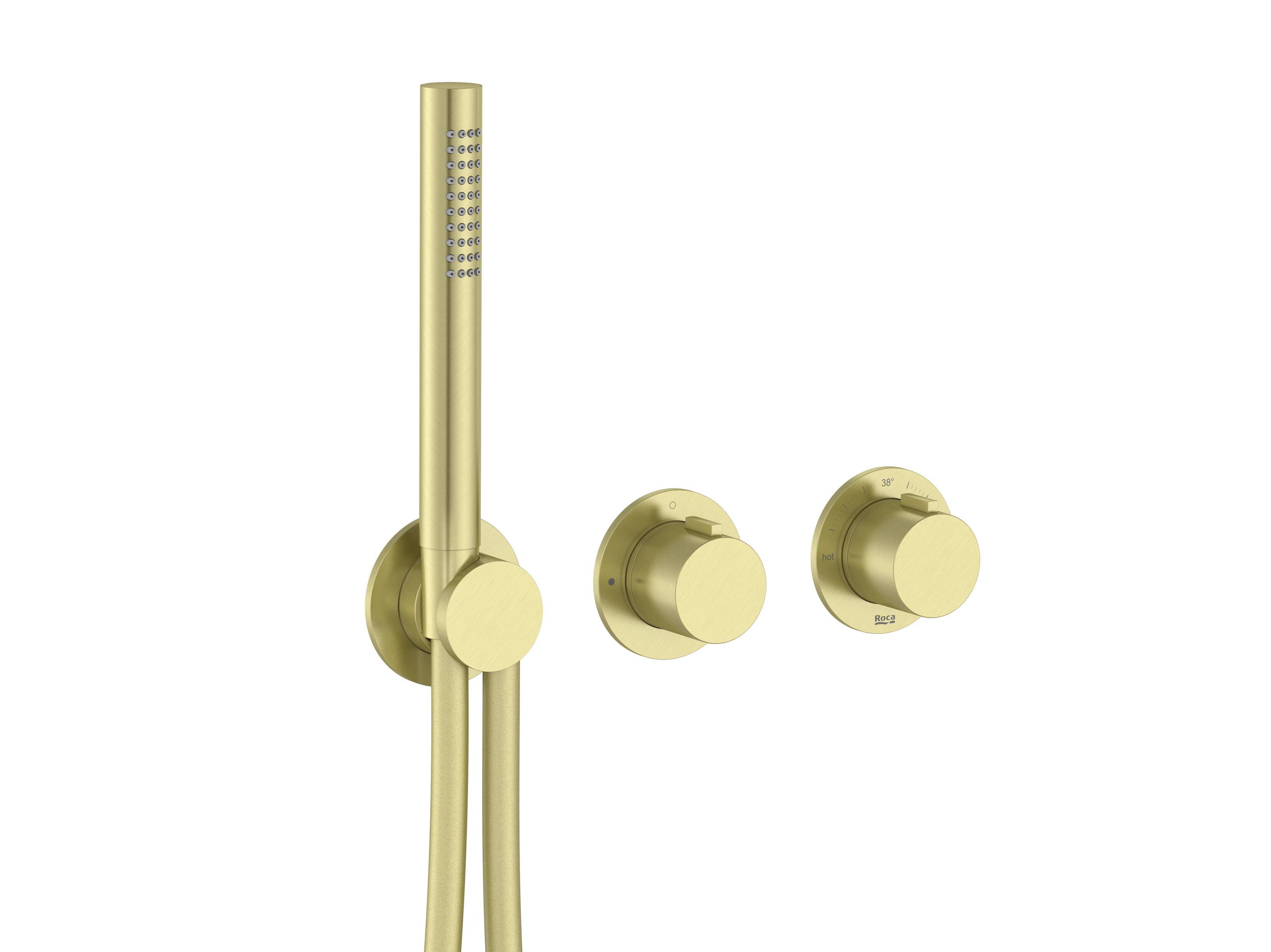 Латунный термостатический встраиваемый смеситель для душа с ручным душем Roca T_Multi ARCH-00132874