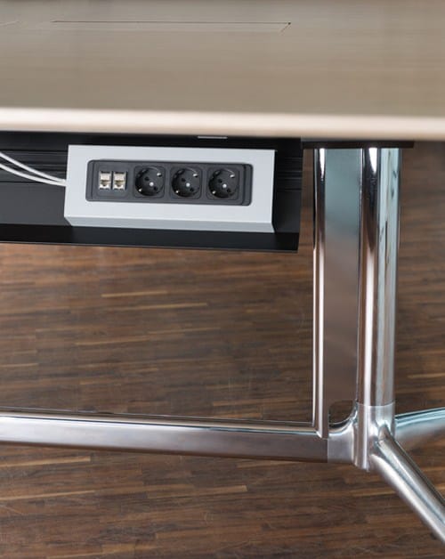 Прямоугольный стол для совещаний из алюминия и дерева Brunner FINA ARCH-00103377 - Вид №6