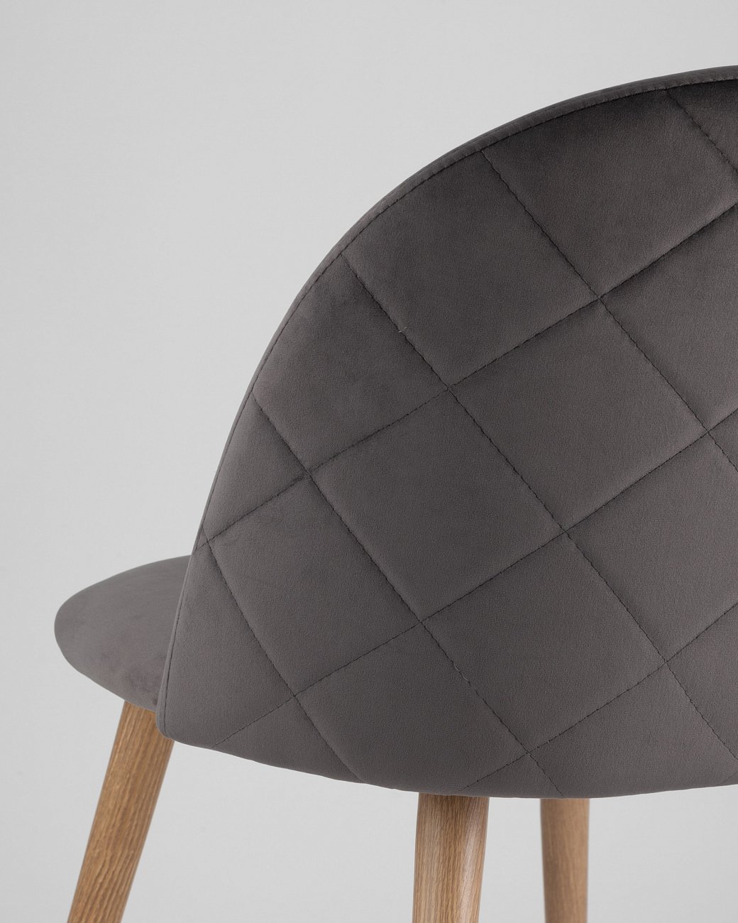 Стул со спинкой с ромбами серый "Лион" STOOL GROUP ДИЗАЙНЕРСКИЕ, ИНТЕРЬЕРНЫЕ 00-3946130 Серый  - Вид №6