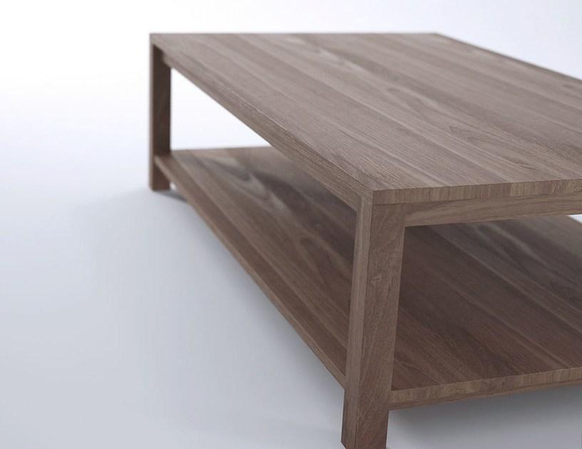 KARPENTER Прямоугольный деревянный журнальный столик с журнальной полкой Solid sun-id-1451566 - Вид №5