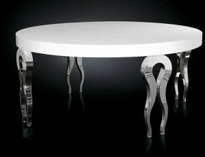 VGnewtrend Круглый стол из мдф и стали Silhouette