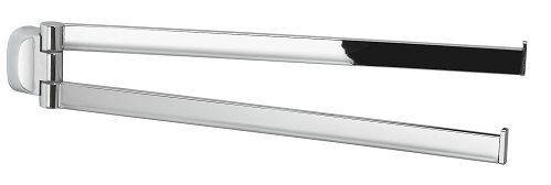 ST23(13) Gedy G-Stelvio, полотенцедержатель двойной поворотный, цвет хром 