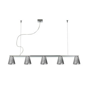 Светильник подвесной 9,5х105 см хром Flow D28A0515 Flow FABBIAN ДИЗАЙНЕРСКИЕ 00-3882244 Прозрачный;хром