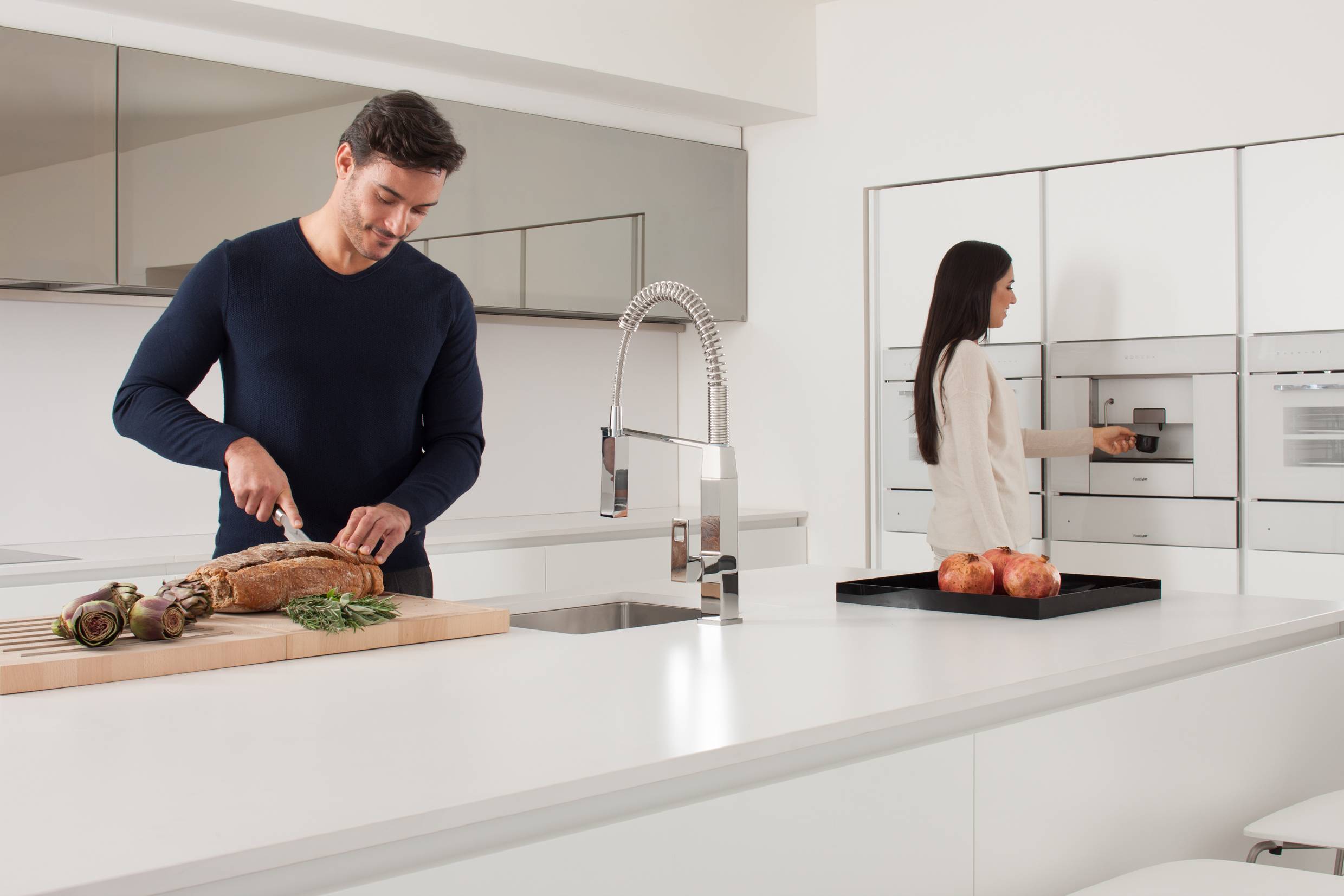 Смеситель для кухни GROHE Eurocube профессиональный, хром (31395000) - Вид №7