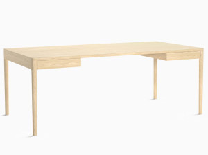 Прямоугольный стол из ясеня с ящиками