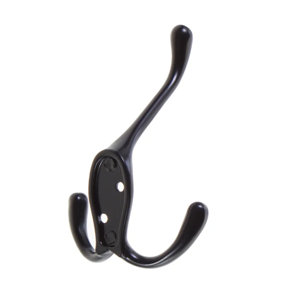 Крючок тройной, металл, цвет чёрный LAMPLANDIA STLM-2038136 - Вид №1