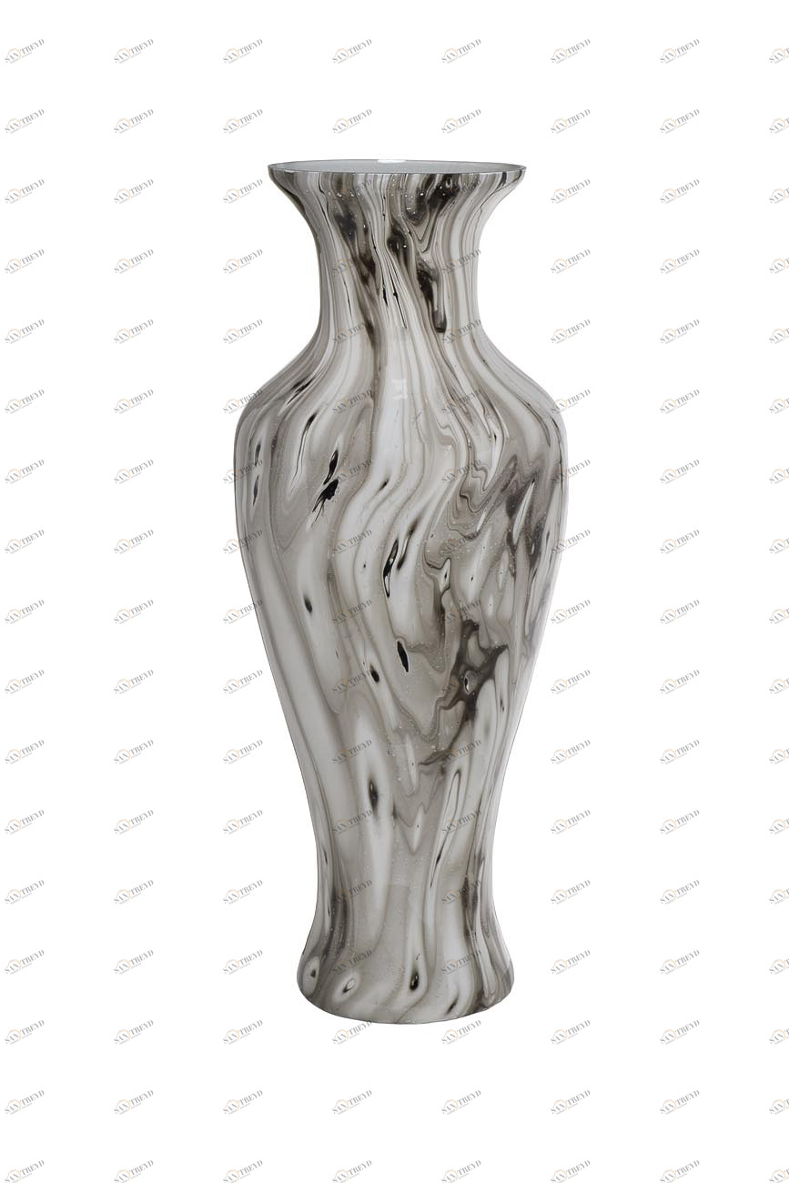 Ваза стеклянная с эмалью серая 27х68 см от Garda Decor GARDA DECOR ДИЗАЙНЕРСКИЕ 00-3861206 Серый 
