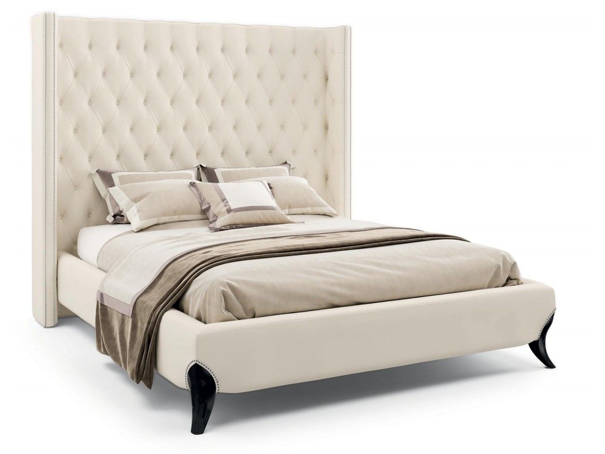 Двуспальная мягкая кровать из ткани с капитонным изголовьем GUERRA VANNI Оскар ARCH-00144810