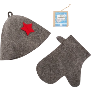 Набор для бани: шапка, рукавица, шампунь-мыло