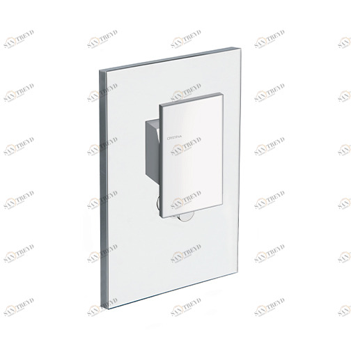 CRITA689 Внешние части смесителя для ванны / душа для CRICS535 с переключателем на 2 выпускных отверстия и металлической пластиной Cristina Rubinetterie 