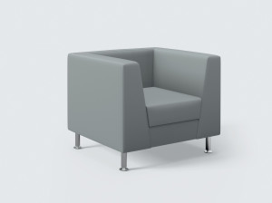 Кожаное кресло с подлокотниками