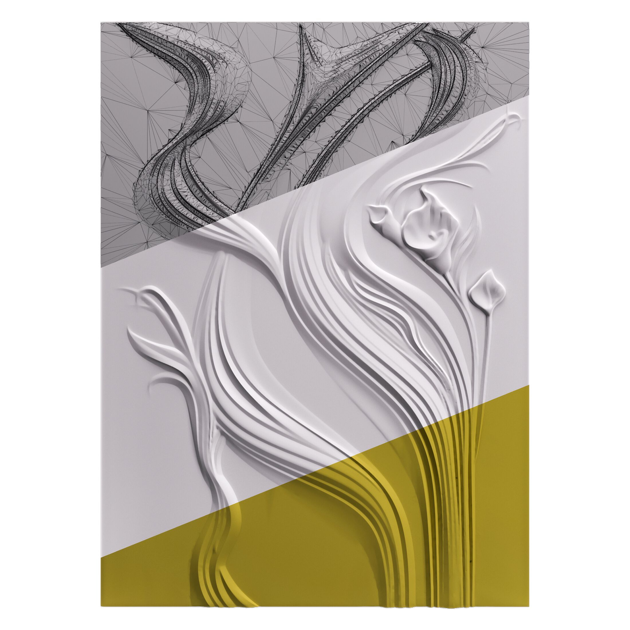 Трехмерная декоративная гипсовая панель WallDeco KALA ARCH-00090294 - Вид №5