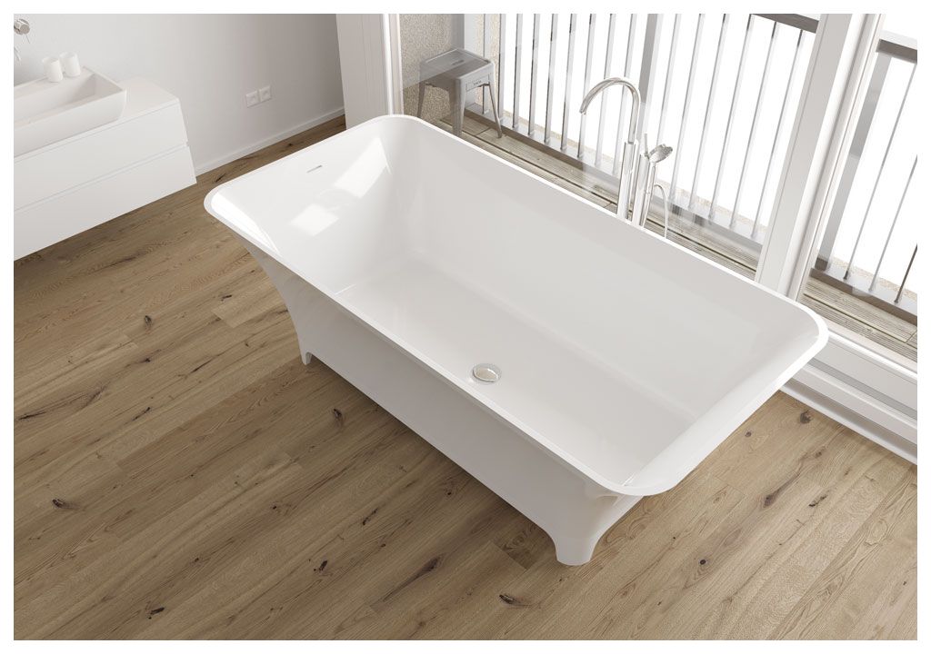 Ванна из искусственного камня Aquanet Bloom Curve TC-S91 170x73, глянцевая TCS91 - Вид №2