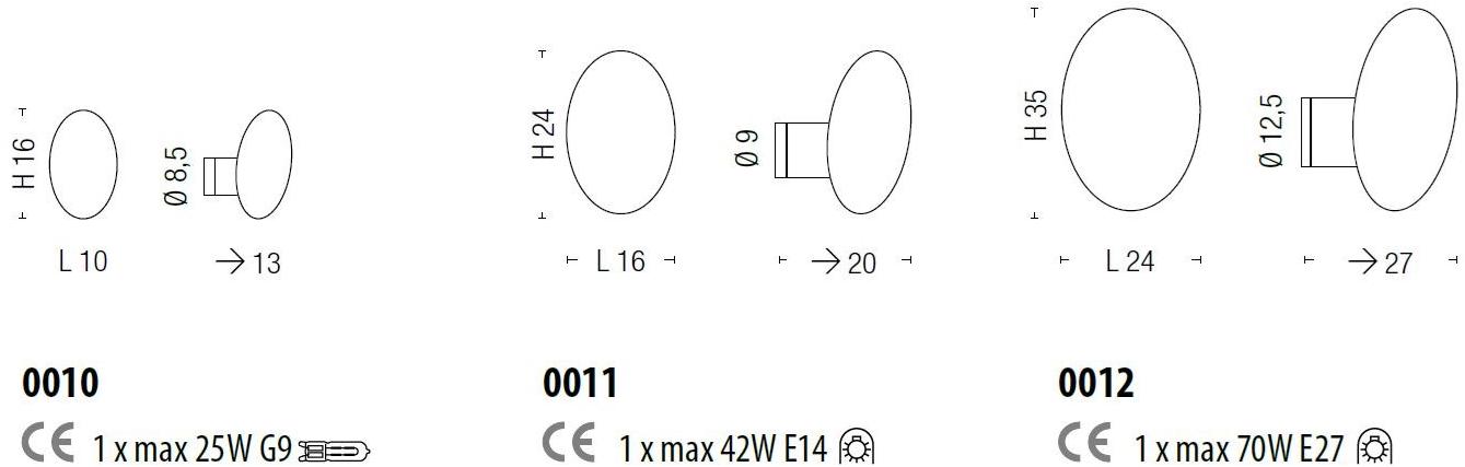 Sylcom Настенный светильник из стекла / потолочный светильник Bitta 0010/0011/0012 - Вид №5