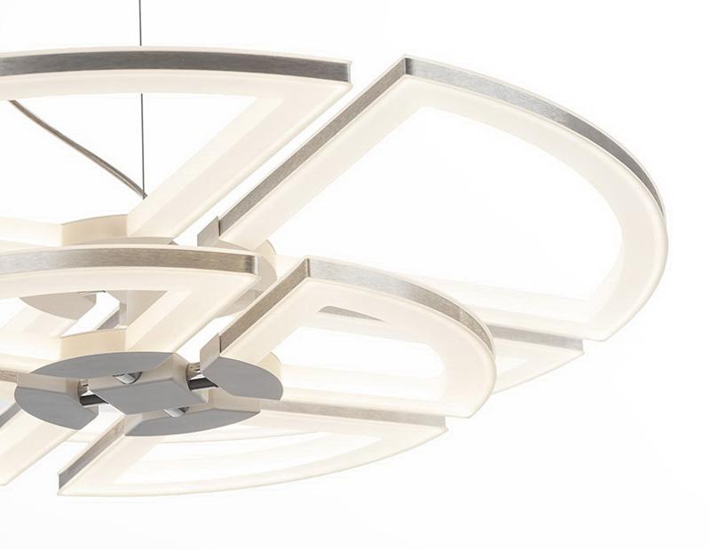 Подвесной светодиодный светильник IDLamp Eleanor 398/2X80-LEDWhitechrome IDLAMP ДИЗАЙНЕРСКИЕ, ELEANOR 200957  - Вид №1