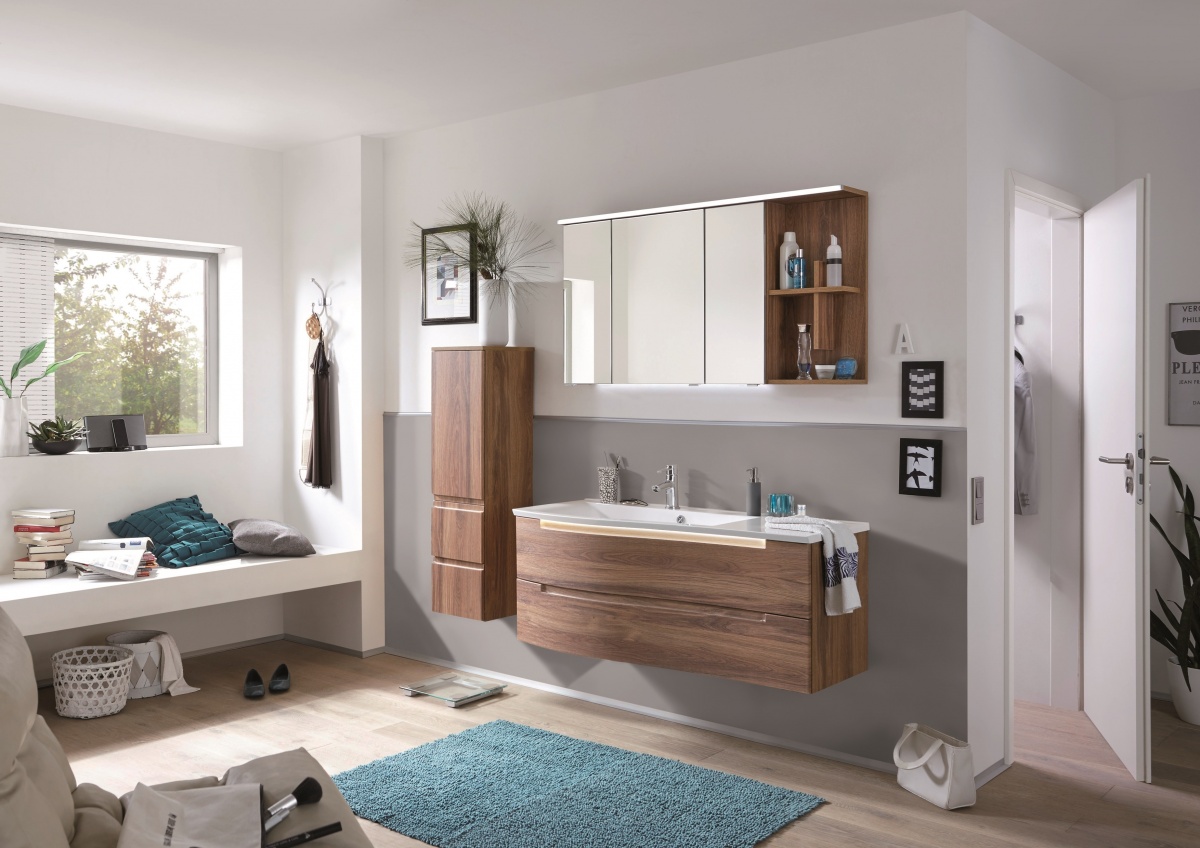 Purefaction900R(676/180) Комплект мебели Puris Purefaction, 900 мм правый, цвет дуб чарлстон 