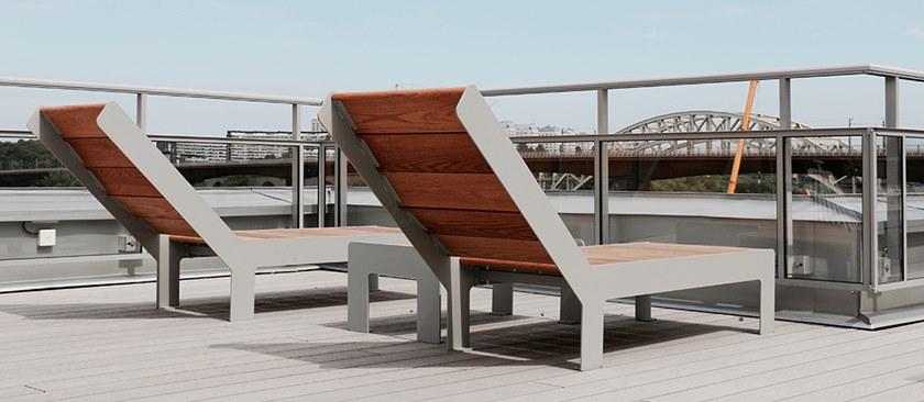 Nola Industrier Садовая кушетка из стали и дерева Low/high U11-58 - Вид №9