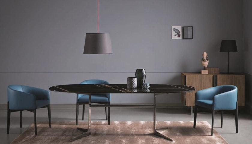 Bodema Мягкое кожаное кресло с подлокотниками  Peg000  - Вид №4