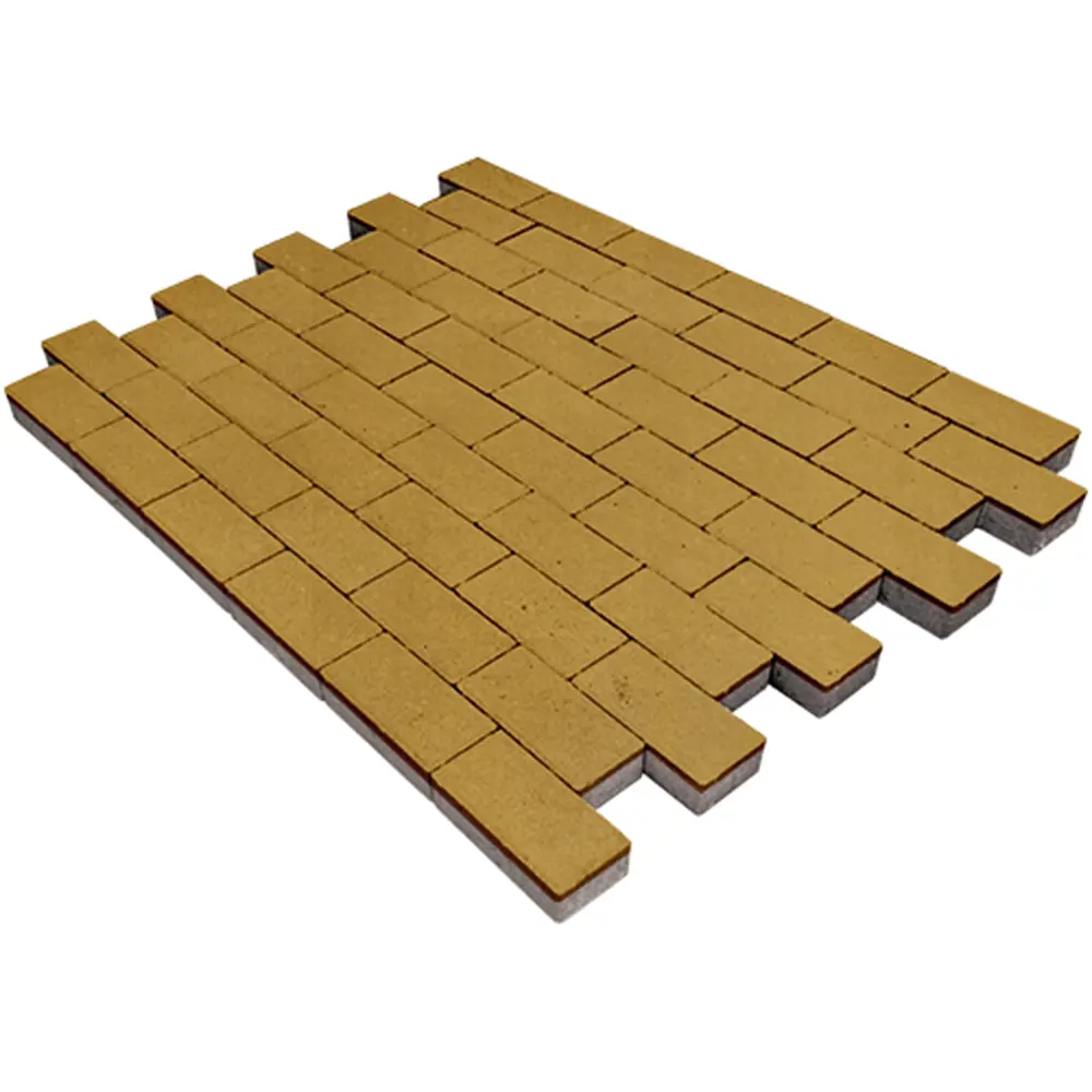 Плитка тротуарная прямоугольная Лайн 200x100x40 мм желтый 84693372 STLM-2139837 Santreyd  - Вид №1