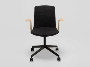 ENEA Офисное кресло из ткани с 4-мя спицами на колесиках Lottus high