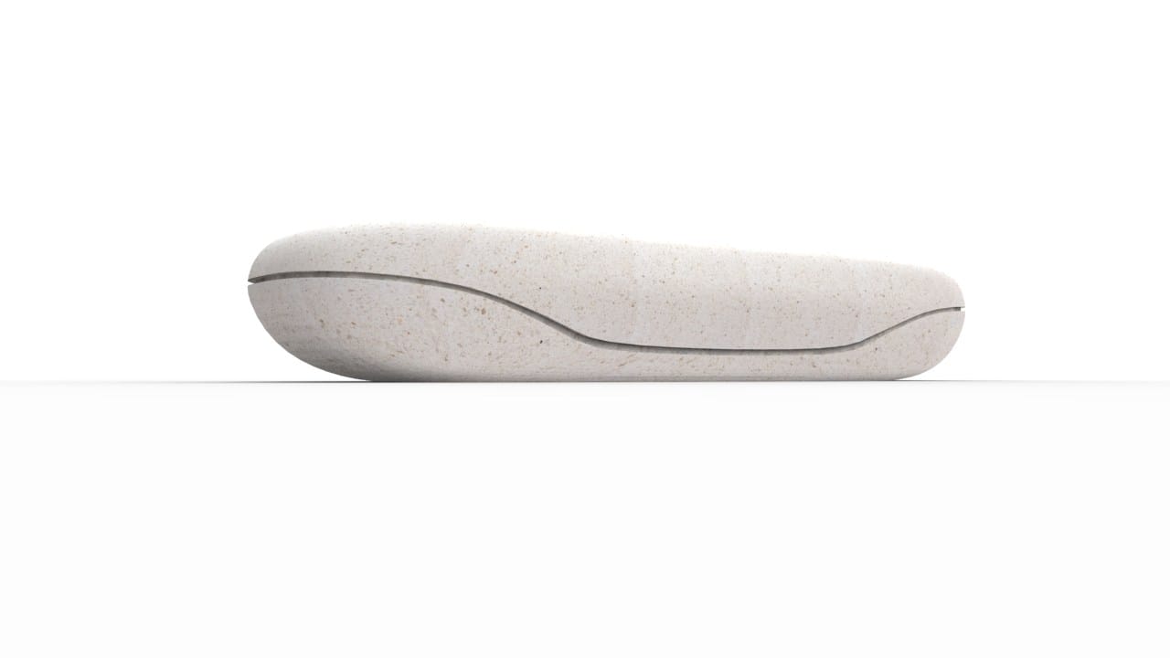 Реконструированная каменная скамья без спинки Viscio Urban Design волна ARCH-00036052 - Вид №8