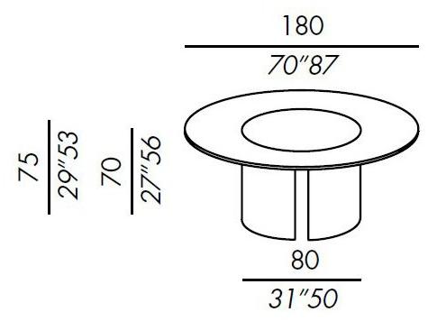 Meridiani Круглый обеденный стол из дерева Gong sun-id-1470882 - Вид №7