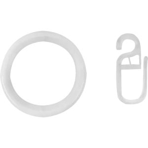 Кольцо с крючком, цвет белый, 2 см, 10 шт.
