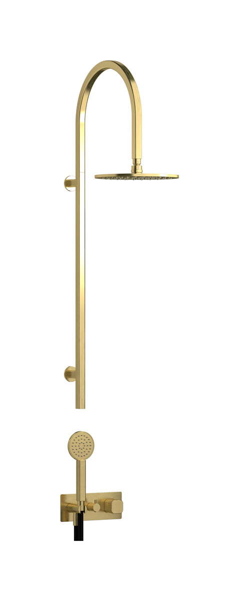 Душевая колонна в комплекте с душевым гарнитуром. WE ARE IB eo800on_2 Natural Brass Elio