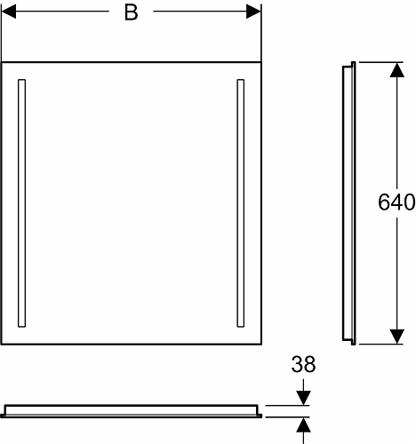 47167 Зеркало IFO Option с двухсторонней подсветкой, W = 1200 мм - Вид №7