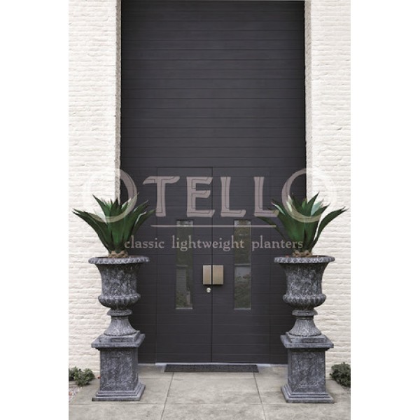 Вазон из искусственного камня классический 93 см черное серебро "Тулон" LE-VILLAGE FLORERO 044841 Черный  - Вид №2