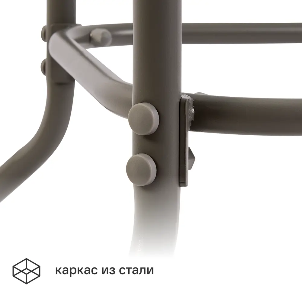Садовый стол нераздвижной BEGINIA Alma 75x75 см сталь серый 89435478 STLM-2134315 - Вид №3