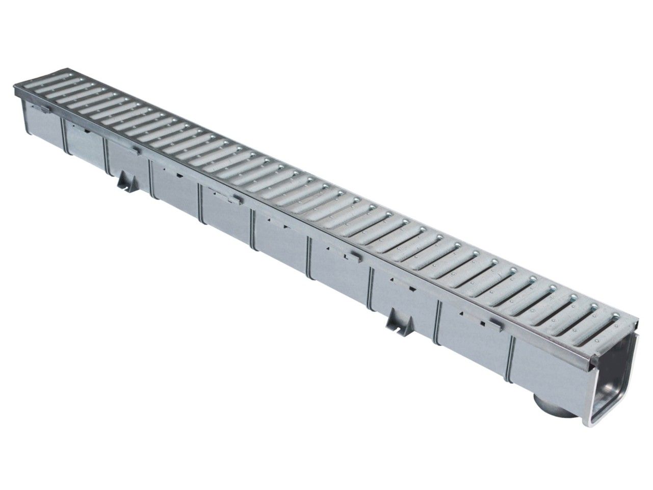 Модульный канал PP 100 Easy High с оцинкованной решеткой First Corporation First Plast ARCH-00059347