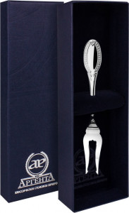 10623372 Аргента (Россия) Вилка для лимона "Император"+футляр Серебро 925