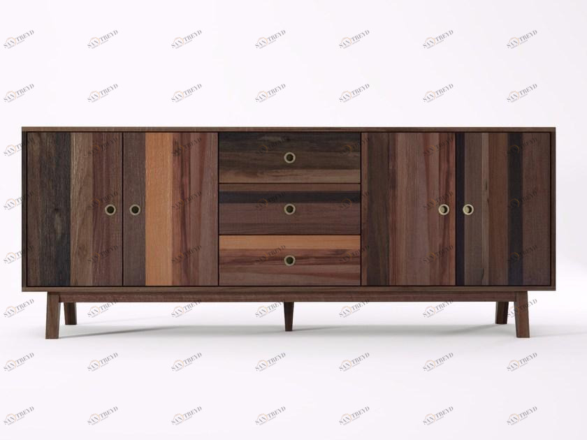 KARPENTER Буфет из восстановленной древесины с распашными дверцами и ящиками Brooklyn Bf28-mh