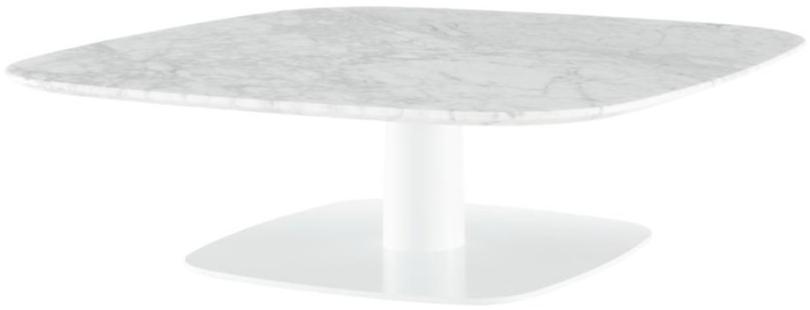 Ligne Roset Низкий квадратный журнальный столик из каррарского мрамора Alster 0050dn2l - Вид №1